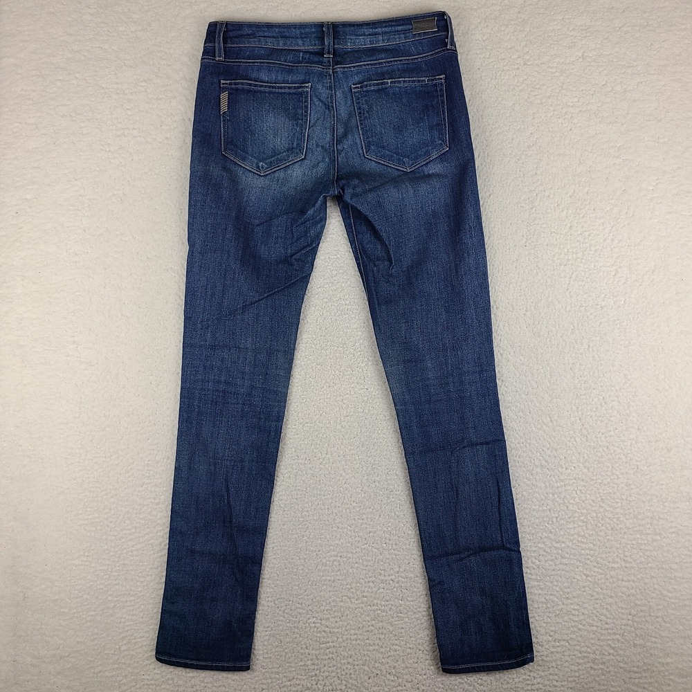 Paige Jeans Womens 26 Blue Jimmy Jimmy Skinny Penelope Distress Dark Wash Denim - Picture 11 of 13
